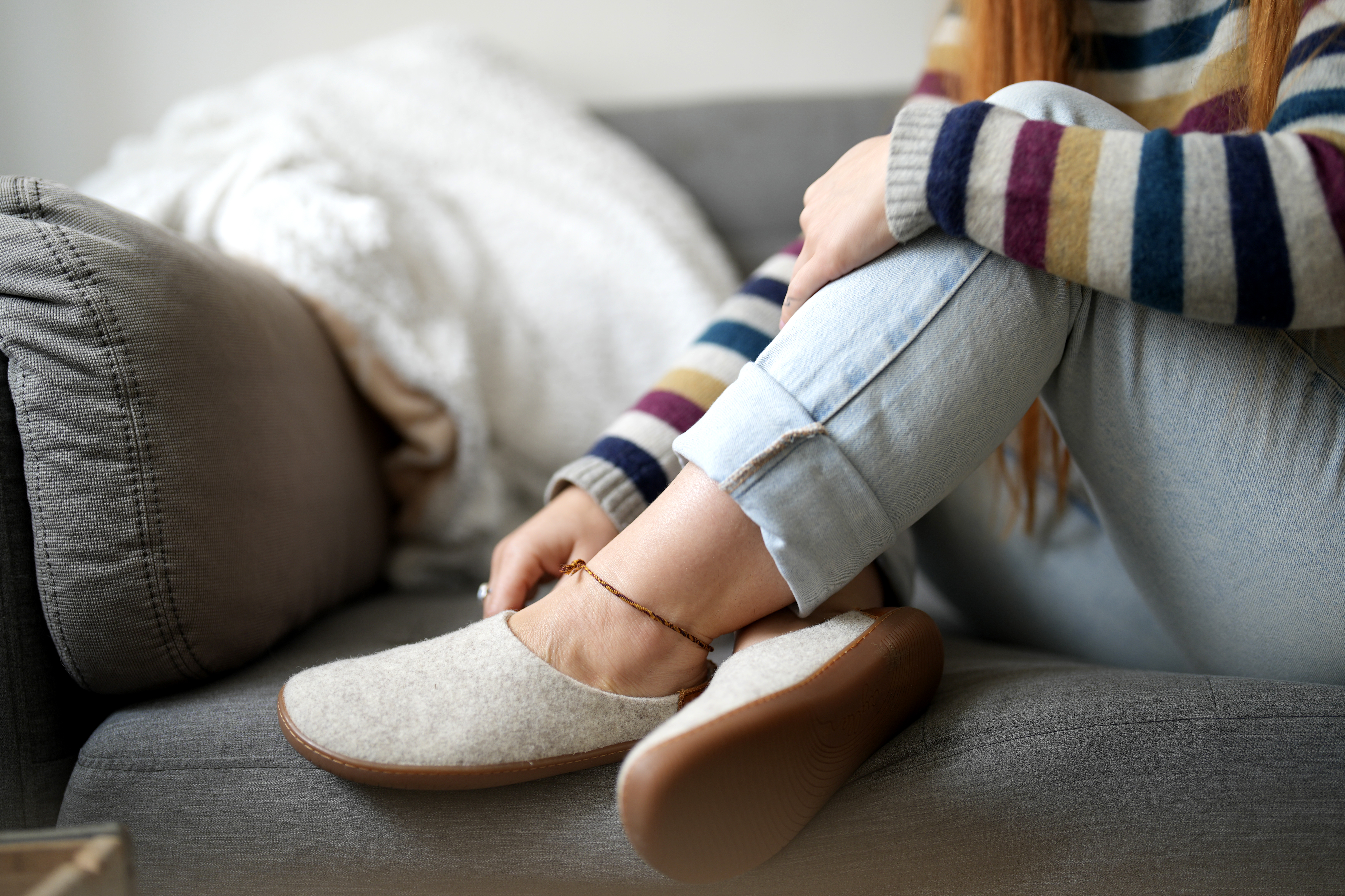 Dámské vlněné barefoot bačkory WASI natural